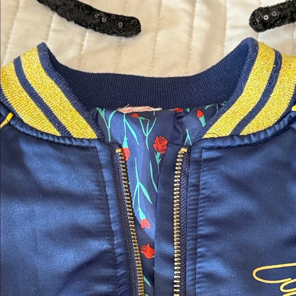 Disney Belle Blue and Gold Bomber Jacket small - Picture 6 of 13